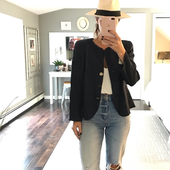 Giorgio Armani Jackets & Blazers - Giorgio Armani blue stripe blazer jacket medium 42